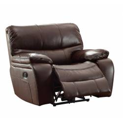 Pecos Power Reclining Chair - Leather Gel Match - Dark Brown